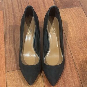 ALDO Black Suede Heels